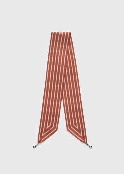 Totême Striped Sunglasses Scarf Red/ecru