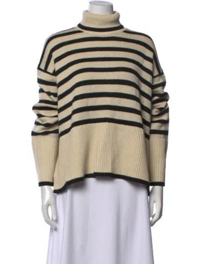 Pre-owned Totême Striped Turtleneck Sweater In Black/white