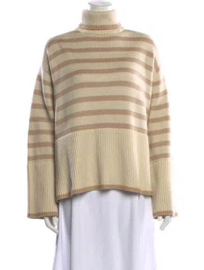 Pre-owned Totême Striped Turtleneck Sweater In Brown