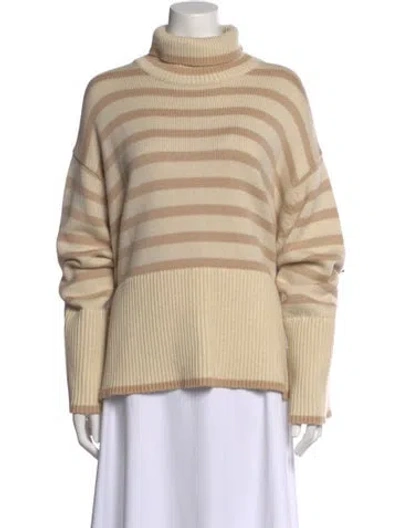 Pre-owned Totême Striped Turtleneck Sweater In Brown