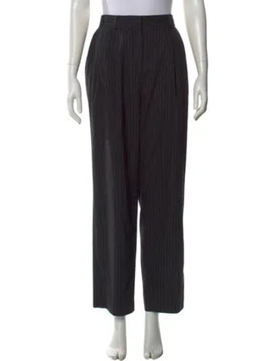 Pre-owned Totême Striped Wide Leg Pants In Blue