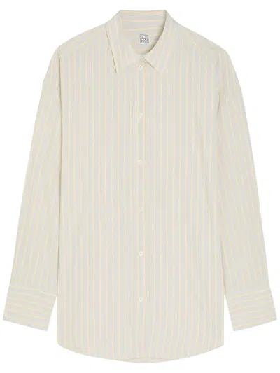 Totême Toteme Striped Woven Shirt In Yellow
