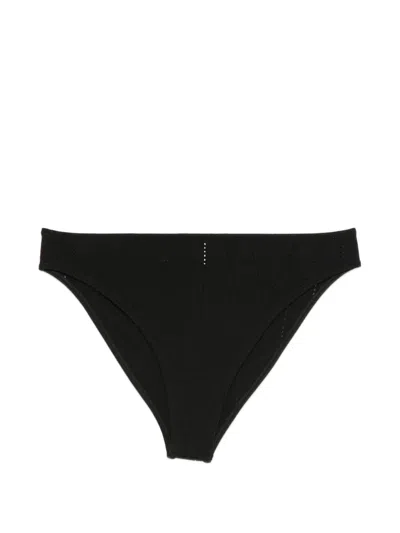 Totême Stripe-edge Bikini Bottoms In Black
