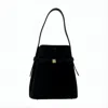 Totême Structured Black Cowhide Tote Bag In Metallic