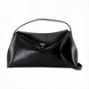 Totême Structured Black Leather Tote Bag With Minimalist Design In Black