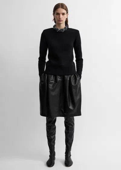 Totême Structured Crew Knit Black