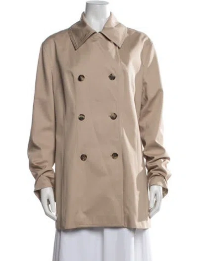 Pre-owned Totême Structured Waist Jacket Trench Coat In Neutrals