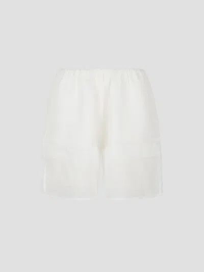 Totême Stylish Summer Shorts In White