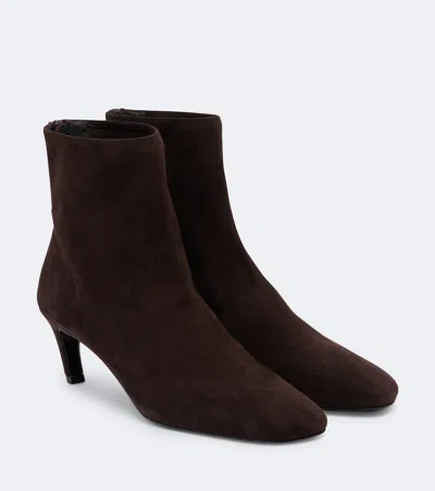 Totême Toteme Calfskin Leather Ankle Boot In Blue