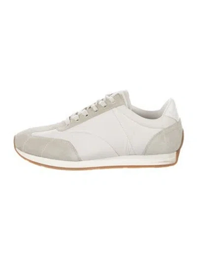Pre-owned Totême Suede Athletic Sneakers In White