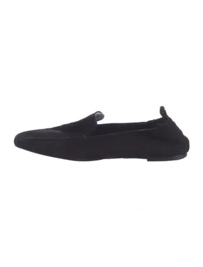 Pre-owned Totême Suede Ballet Flats In Black