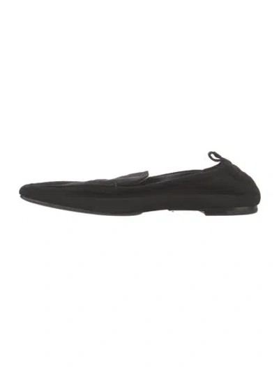 Pre-owned Totême Suede Ballet Flats In Black