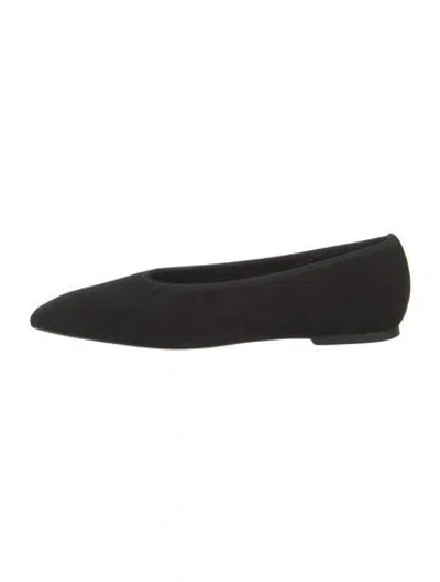 Pre-owned Totême Suede Ballet Flats In Black
