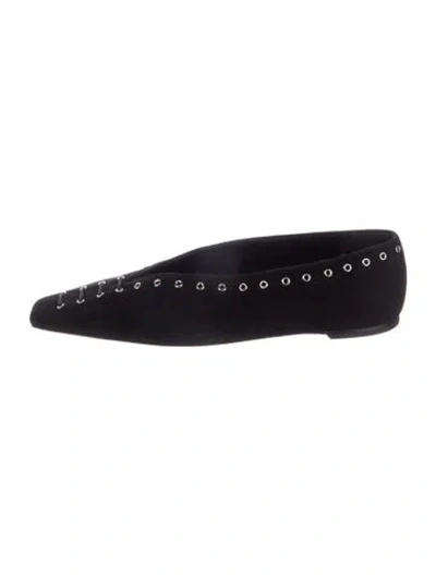 Pre-owned Totême Suede Ballet Flats In Blue