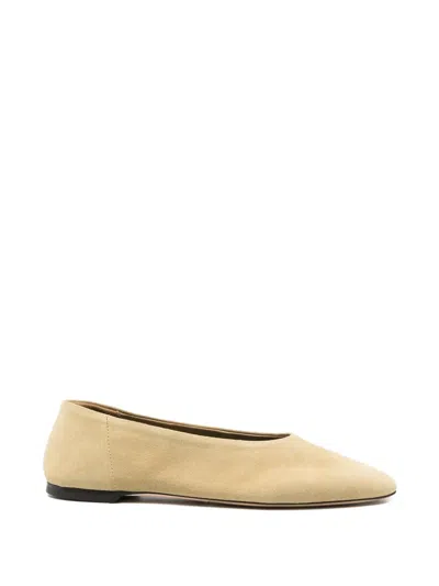 Totême Suede Ballet Flats In Neutral