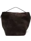 Totême Toteme Suede Beltet Tote Bag In Brown