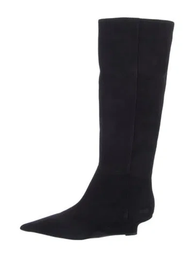Pre-owned Totême Suede Boots In Black