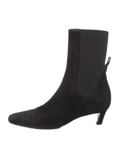 Pre-owned Totême Suede Boots In Black