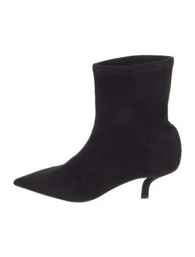 Pre-owned Totême Suede Boots In Black