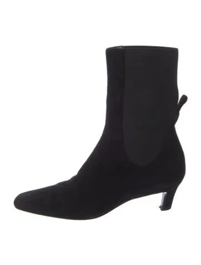 Pre-owned Totême Suede Boots In Black