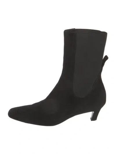 Pre-owned Totême Suede Boots In Black