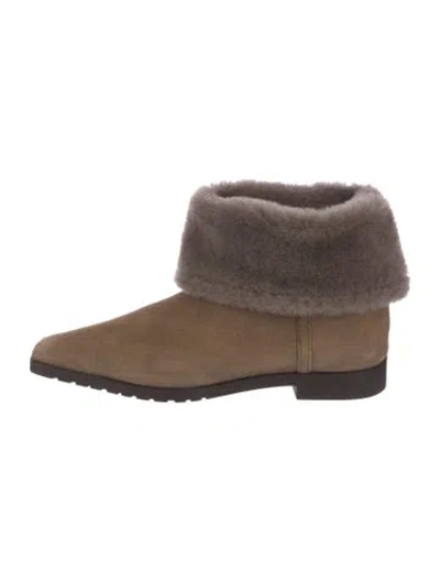 Pre-owned Totême Suede Boots In Brown