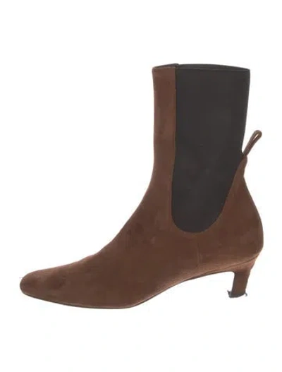 Pre-owned Totême Suede Boots In Brown