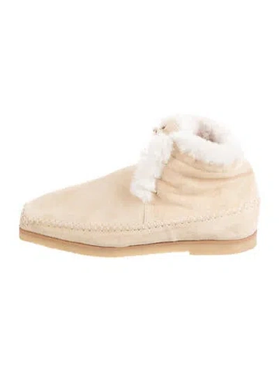 Pre-owned Totême Suede Boots In Neutrals