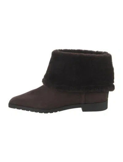 Pre-owned Totême Suede Boots W/ Tags In Brown