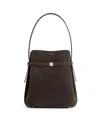 Totême Suede Bucket Bag In Brown
