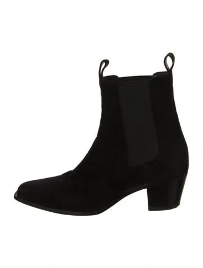Pre-owned Totême Suede Chelsea Boots In Black