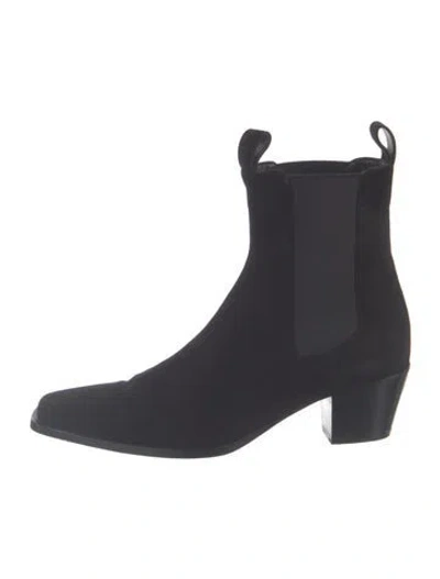 Pre-owned Totême Suede Chelsea Boots In Black
