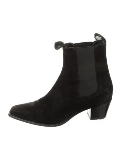 Pre-owned Totême Suede Chelsea Boots In Black