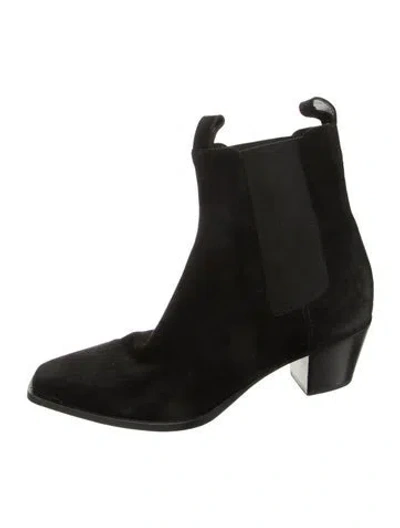 Pre-owned Totême Suede Chelsea Boots In Black
