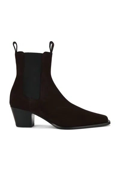 Totême Suede City Boot In Brown