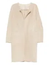 Totême Suede Coat In Neutral