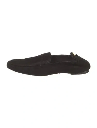 Pre-owned Totême Suede Flats In Black