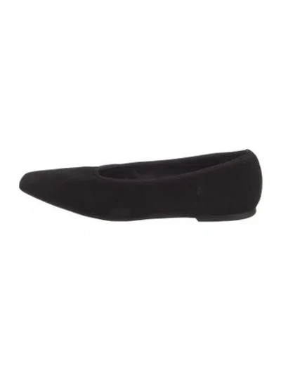 Pre-owned Totême Suede Flats In Black