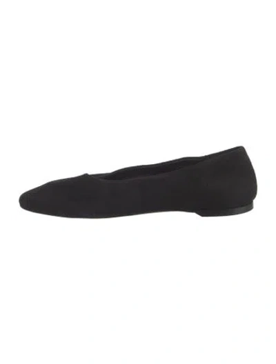 Pre-owned Totême Suede Flats In Black