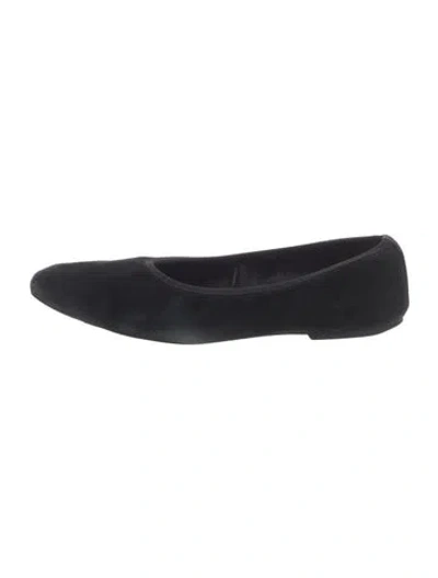 Pre-owned Totême Suede Flats In Black