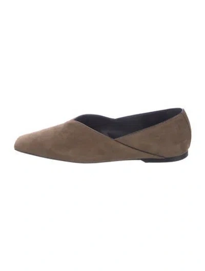 Pre-owned Totême Suede Flats In Brown
