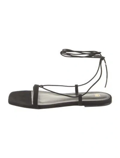 Pre-owned Totême Suede Gladiator Sandals In Black