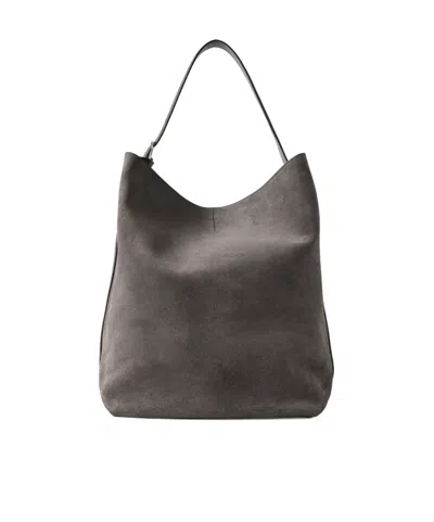 Totême Suede Handbag In Gray