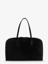 Totême Suede Handbag With Engraved Logo On The Front In Black