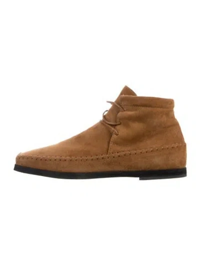 Pre-owned Totême Suede Lace-up Boots In Brown