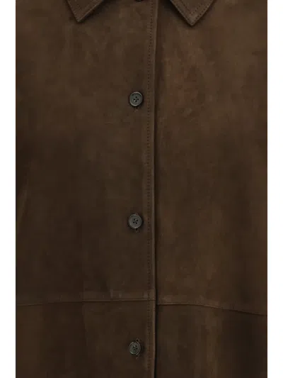TOTÊME TOTEME SUEDE LAMBSKIN SHIRT JACKET