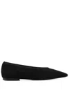 Totême 10mm Minimalist Velvet Ballerina Flats