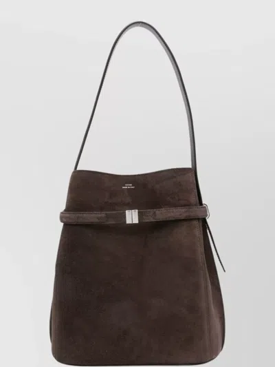 Totême Suede Leather Bucket Bag Adjustable Strap