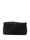Totême Cylindrical Suede Leather Clutch With Gold-tone Hardware