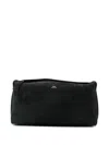 Totême Cylindrical Suede Leather Clutch With Gold-tone Hardware